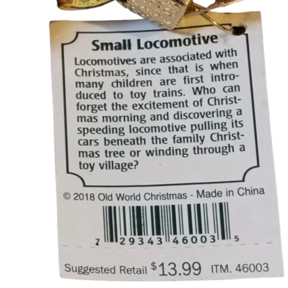 Merck Old World Christmas Ornament Train Engine Locomotive Christmas holiday